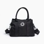 black with silver logo
